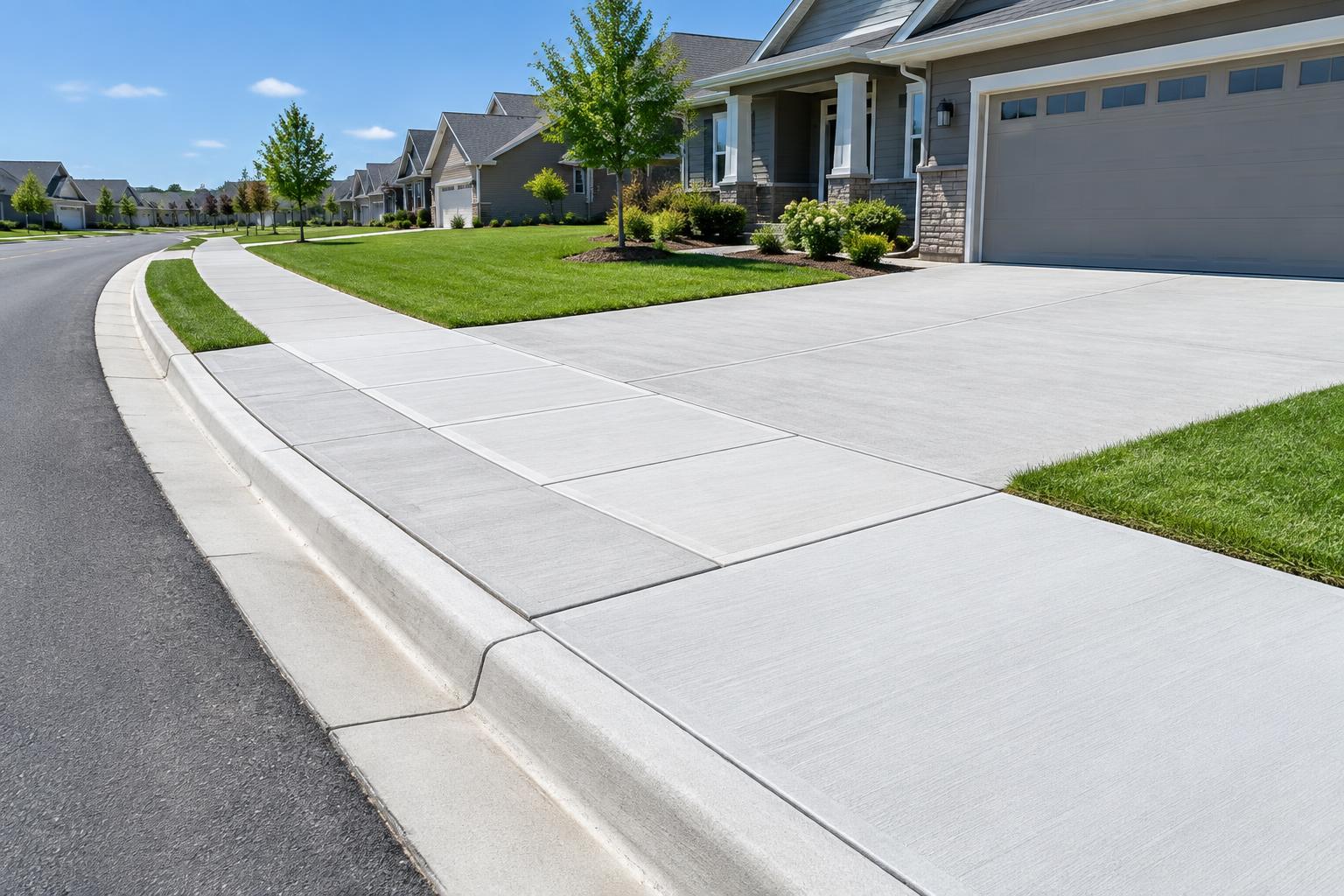 Sidewalk and curb replacement